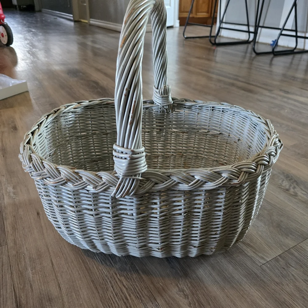 Wicker Decor Baske Gray